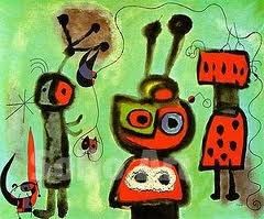 Joan Miro The Bird with a Calm Look Its Wings in Flames 1952